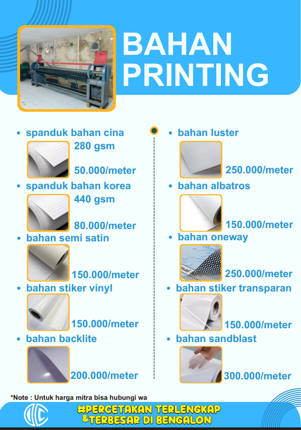BAHAN PRINTING