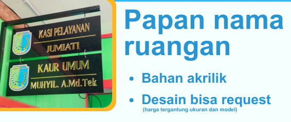 Papan Nama Ruangan